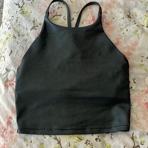 Old navy workout tank with built in bra - shimmery dark green